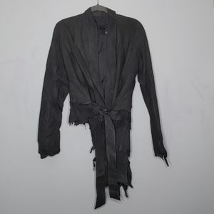 Apocalyptic Leather Jacket Goth Grunge